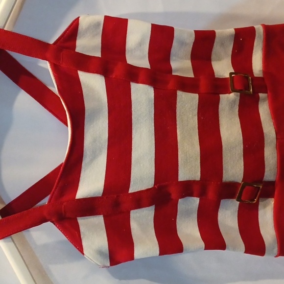 Vintage one piece, red & cream, measurements in photos - Picture 2 of 11